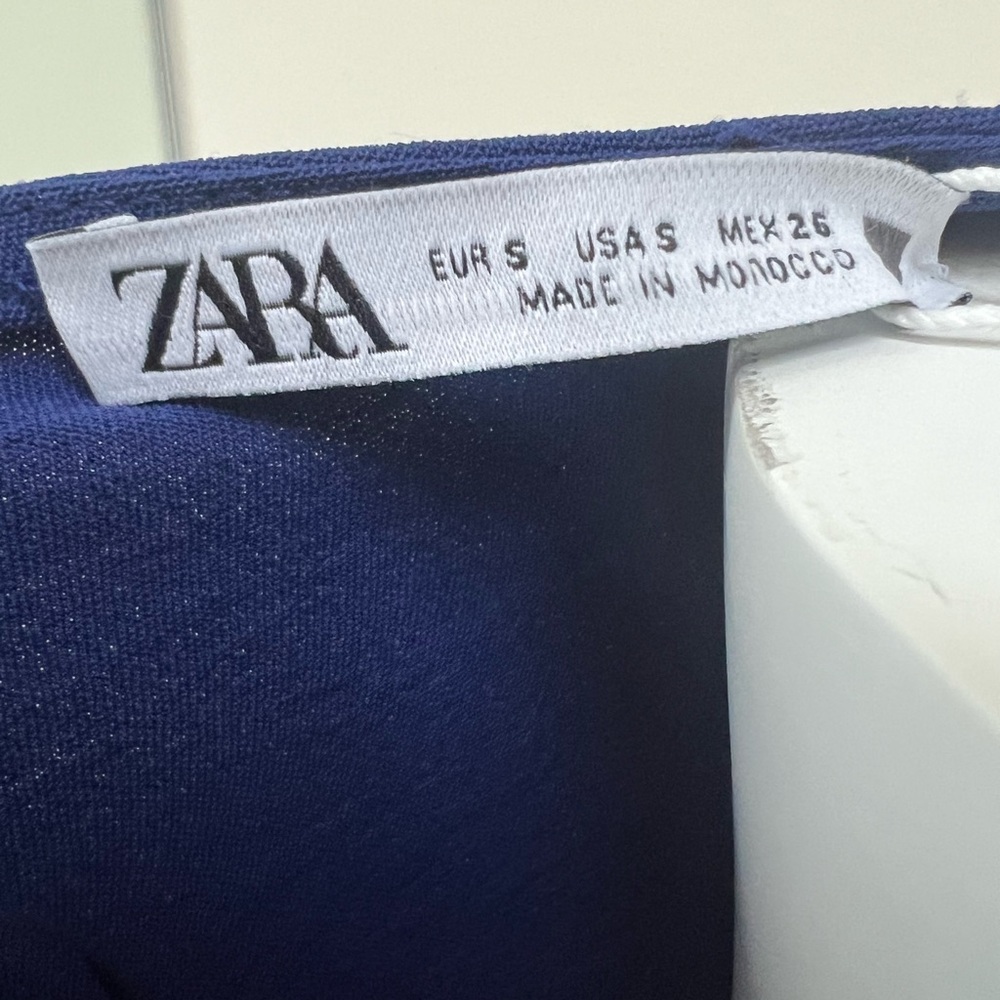 🔴🆑NEW🔴ZARA Blue Wrap TOP🔴🆑 - Picture 3 of 4